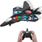 Premium RC Fighter Jet Plane – 2.4G Remote Control Foam Airplane Toy with Lights | High-Speed Glider | Helicopter Style Stunt Aircraft for Kids & Adults
