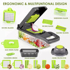 16 in 1 Multifunctional Vegetable Slicer Cutter Shredders Slicer With Basket Fruit Potato Chopper Carrot Grater