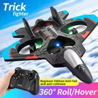 Premium RC Fighter Jet Plane – 2.4G Remote Control Foam Airplane Toy with Lights | High-Speed Glider | Helicopter Style Stunt Aircraft for Kids & Adults