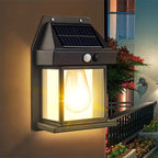 Solar Tungsten Filament Lamp Outdoor Waterproof Intelligent Induction Wall Lamp Courtyard Garden Villa Lighting