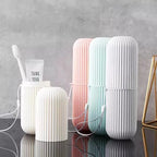 Portable Toothbrush Holder Toothpaste Storage Cup Household Travel Nordic Simple Bathroom Toothbrush Protect Wash Tooth Set Box (random color)