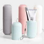 Portable Toothbrush Holder Toothpaste Storage Cup Household Travel Nordic Simple Bathroom Toothbrush Protect Wash Tooth Set Box (random color)