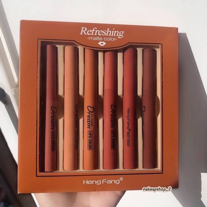 Hang Feng Dream Lipstick Pack – Premium Lip Colors In Papaya, Orange, Pink, Rust, Pumpkin & Tangerine Shades For Long-lasting Smooth Finish