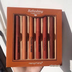 Hang Feng Dream Lipstick Pack – Premium Lip Colors In Papaya, Orange, Pink, Rust, Pumpkin & Tangerine Shades For Long-lasting Smooth Finish